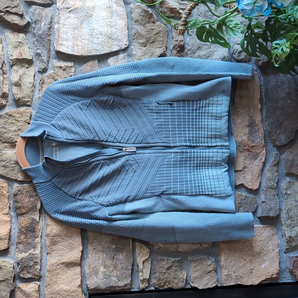 Smartwool Intraknit Merino Insulated Jacket Pewter Blue S - Picture 2 of 14
